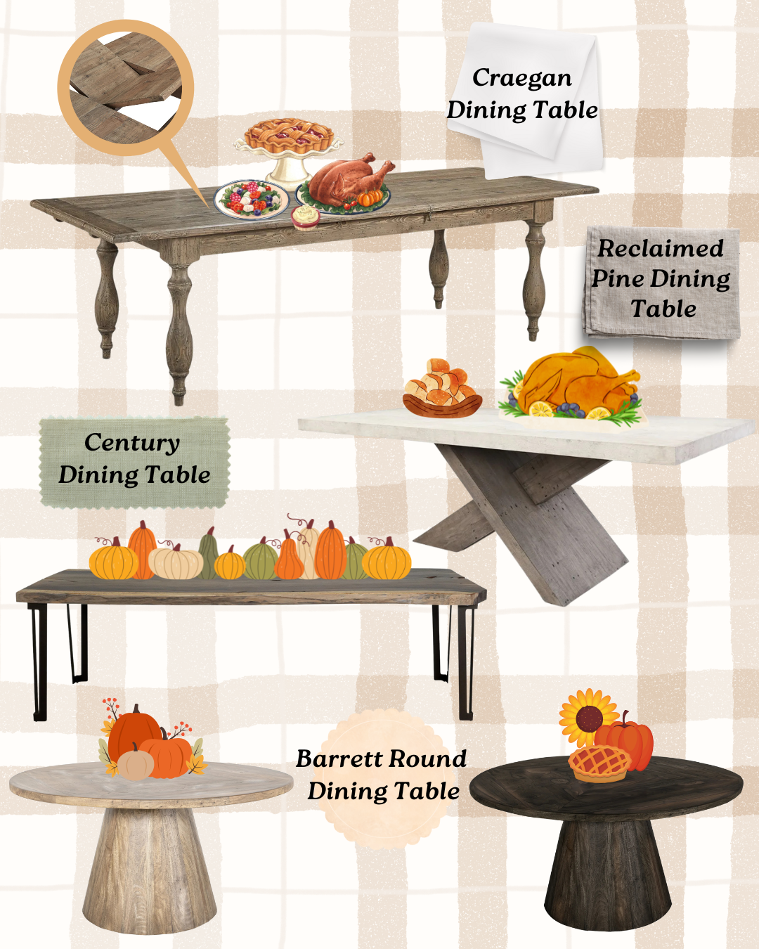 Holiday Dining Tables at AFD