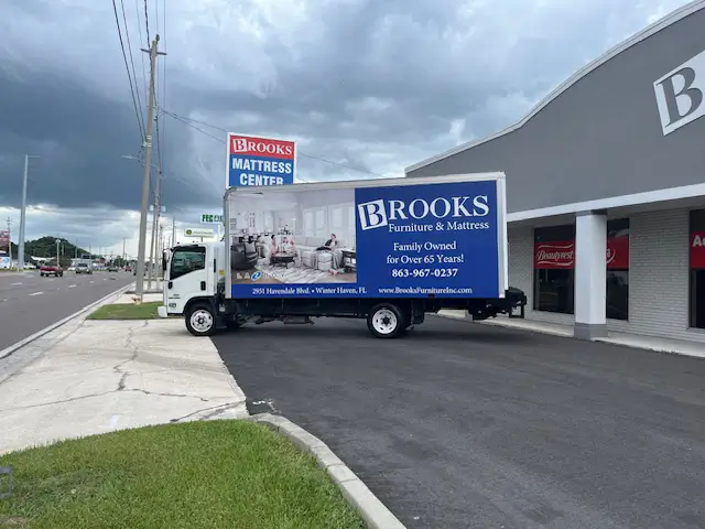 Brooks Furniture & Mattress Delivery Truck