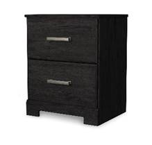 A black nightstand with two drawers

AI-generated content may be incorrect.