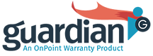Guardian logo. An OnPoint Warranty Product