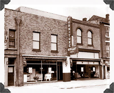 Historic photograph of Wright Furniture in Hannibal, Missouri